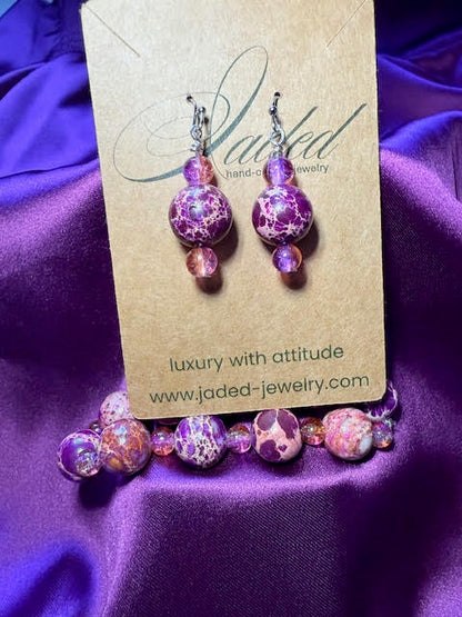 the crushed orchid set - Jaded Jewelry