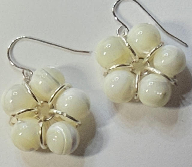 new year's snowball-earrings