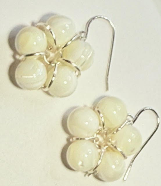 new year's snowball-earrings