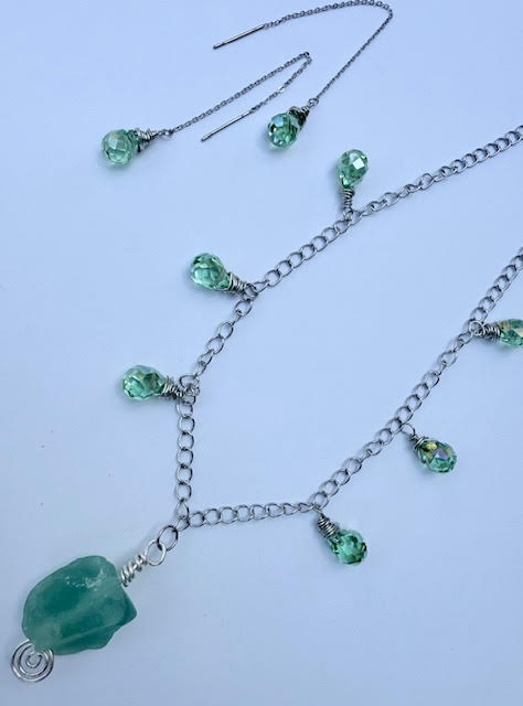 the clarity set (necklace and earrings) - Jaded Jewelry