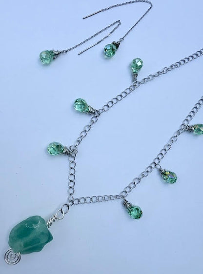 the clarity set (necklace and earrings) - Jaded Jewelry