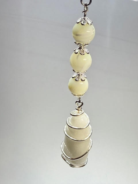 new year's snowball necklace